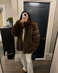 Straight Rows Long Collar Coat