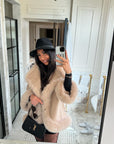 Fur Collar & Cuffs Cashmere Coat