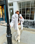 Straight Rows Long Collar Coat