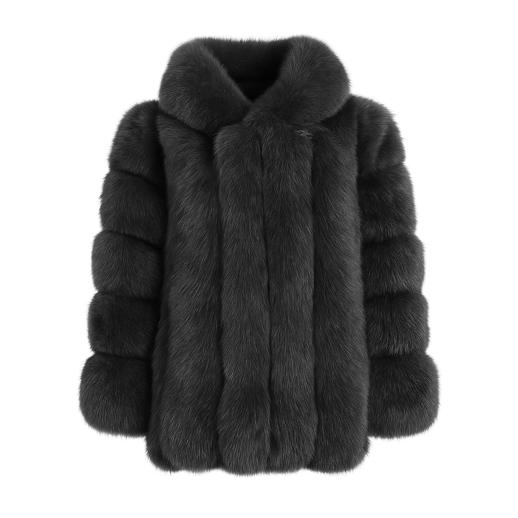 Hooded Straight Rows Long Coat
