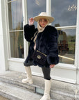 Straight Rows Long Coat