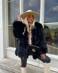 Straight Rows Long Coat