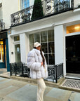 Straight Rows Long Collar Coat