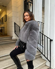 Straight Rows Cross Sleeves Coat