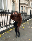 Cropped Mini Hooded Coat