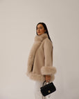 Fur Collar & Cuffs Cashmere Coat