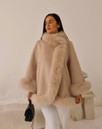 Fur Collar & Cuffs Cashmere Coat