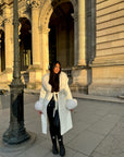 Fur Collar & Cuffs Long Cashmere Coat