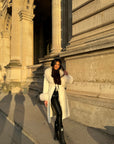 Fur Collar & Cuffs Long Cashmere Coat