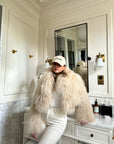 Mongolian Cropped Collar Coat