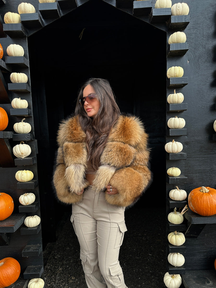 BUBBLES Long Fur Mini Jacket