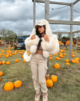 Cropped Mini Hooded Coat