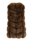 Overlap Gilet - Chocolate Brown