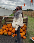 Down Puffer Jacket with Fur Collar