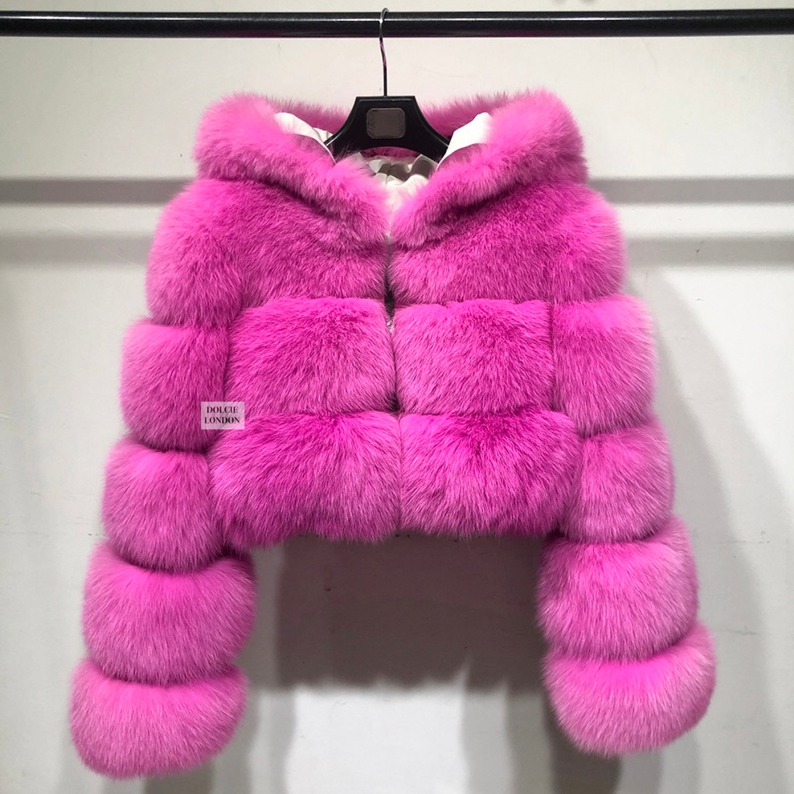 Cropped Mini Zipped Hooded Coat