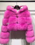 Cropped Mini Zipped Hooded Coat
