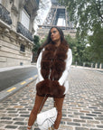 Real fox fur cardigan for women. Fur trimmed knitted cardigan. Luxury natural fox fur cardigan with collar & cuffs. Knitwear with fur. Detachable, removable fur made with a stretchy wool cardigan. Free UK, EU & USA delivery. Fur coat. Women's knitwear. Fur trimmed knitwear cardigan. Real fur coats. Fur coats. Winter coats women's. Fur jackets womenswear. Luxury fur jacket. Premium high quality fur coats. paris fur coat. paris winter fur outfit. paris coat. fur coats in paris