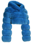 Cropped Mini Zipped Hooded Coat