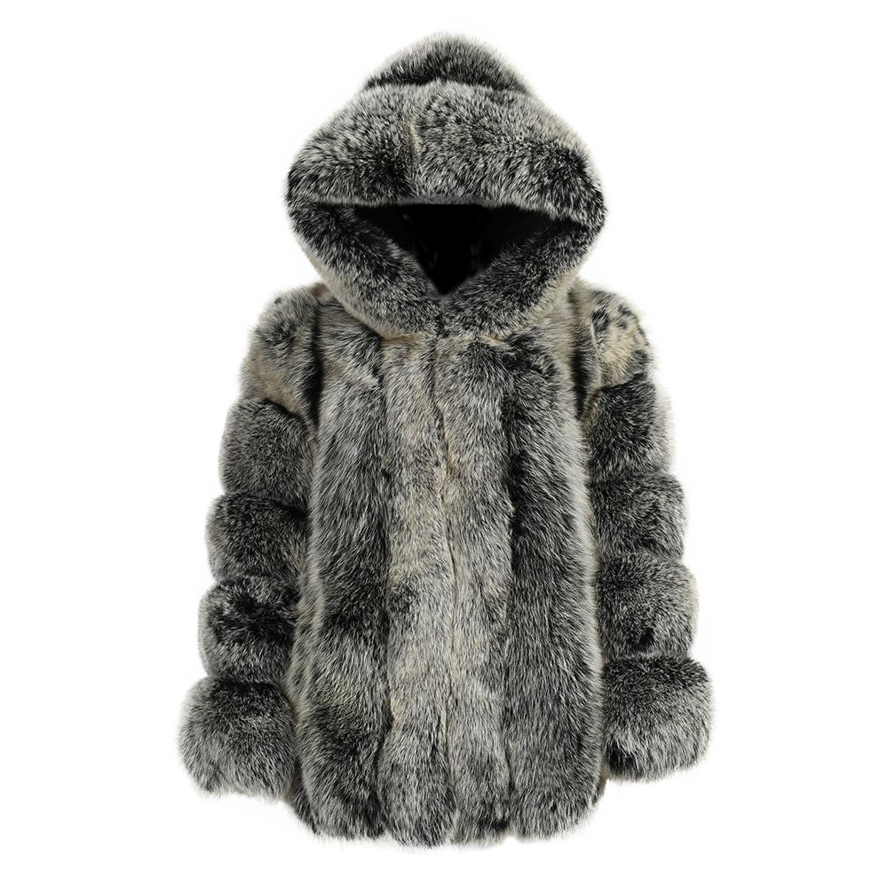 Hooded Straight Rows Long Coat