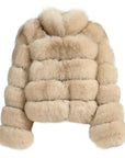 beige cream neutral fur coat for women luxury high quality