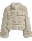 cream ivory neutral fur coat