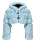 Cropped Mini Zipped Hooded Coat