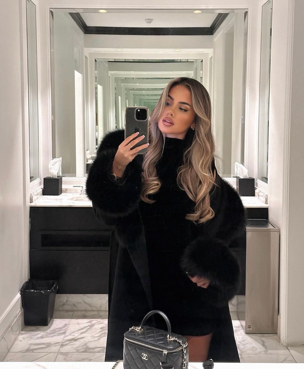 Fur Collar Cuffs Long Cashmere Coat Dolcie London fur-collar-cuffs-long-cashmere-coat-dolcie-london