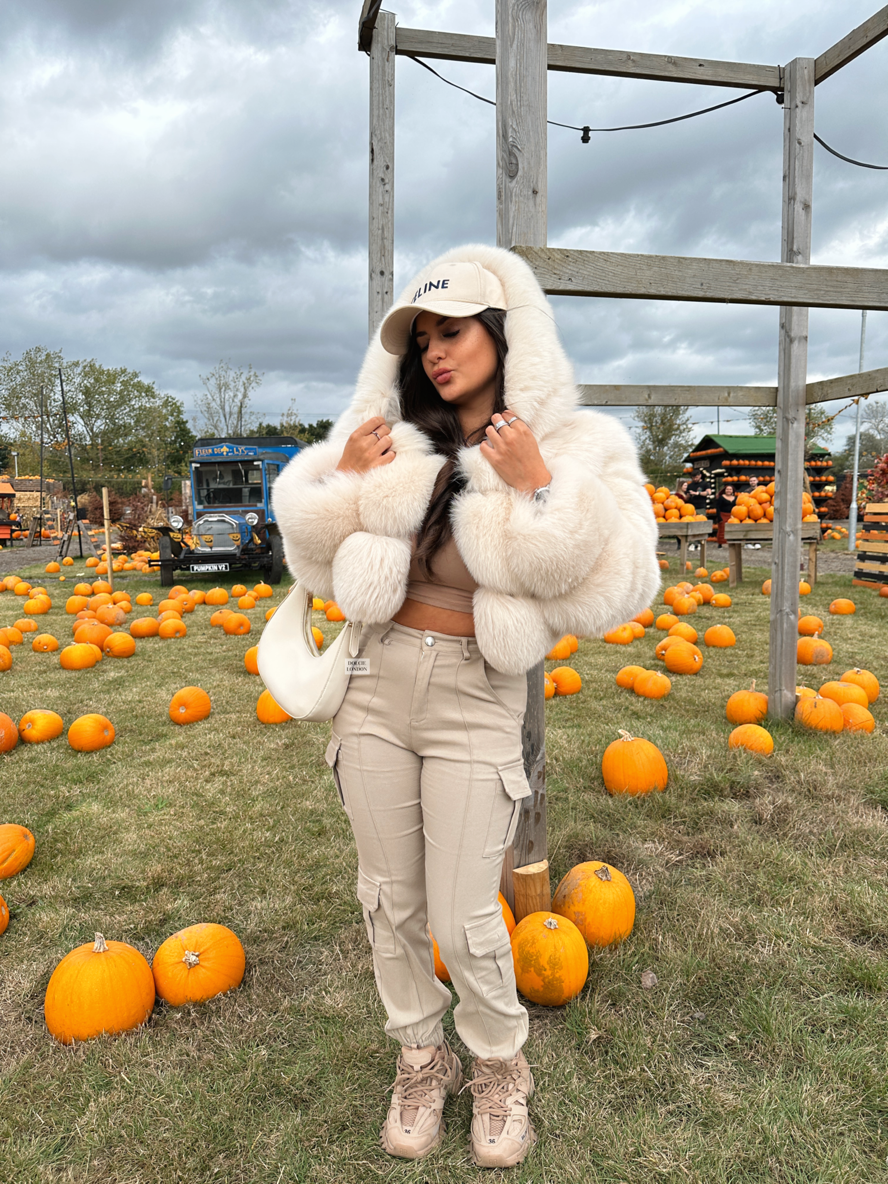 Cropped Mini Hooded Coat
