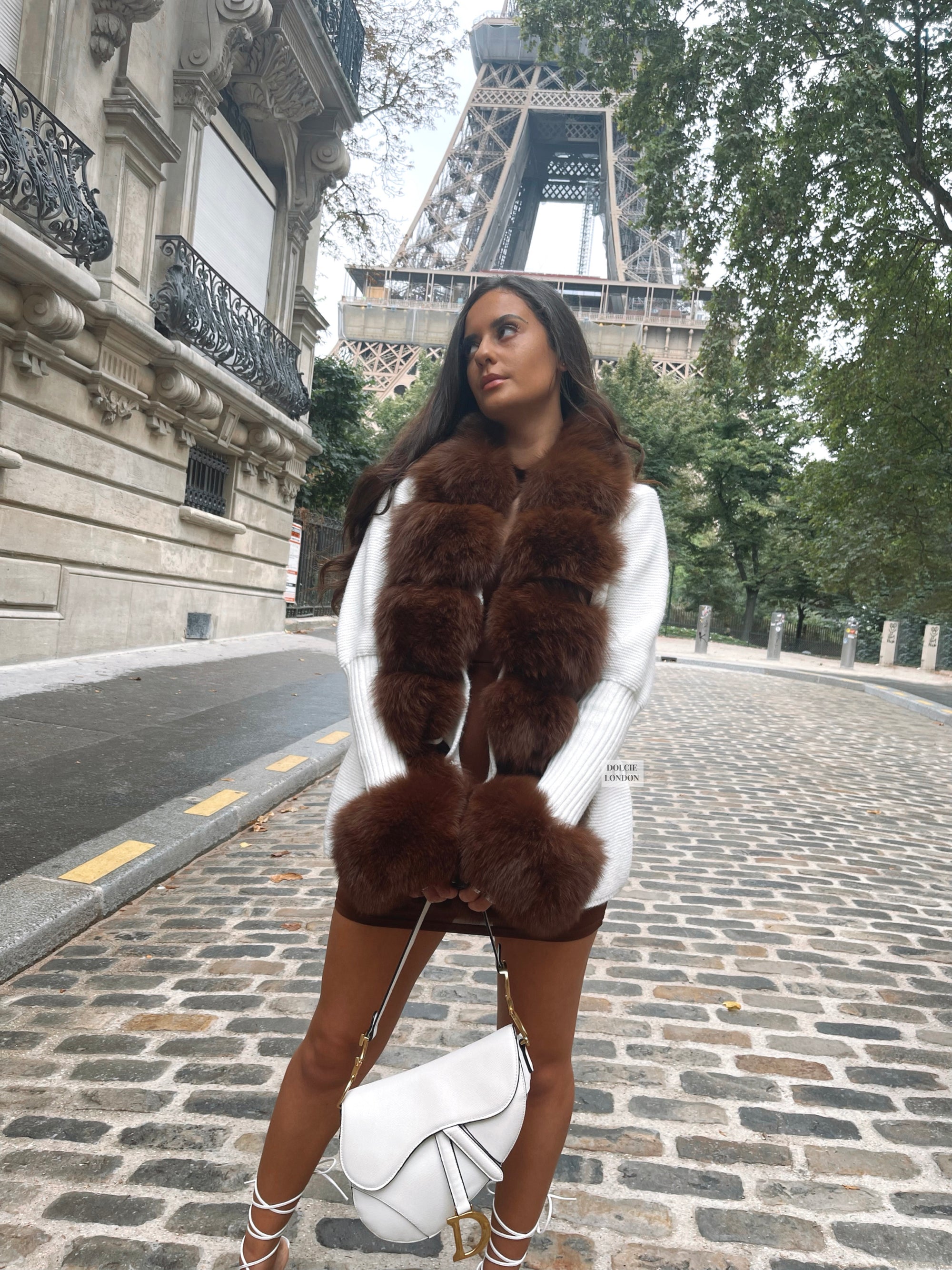 Real fox fur cardigan for women. Fur trimmed knitted cardigan. Luxury natural fox fur cardigan with collar &amp; cuffs. Knitwear with fur. Detachable, removable fur made with a stretchy wool cardigan. Free UK, EU &amp; USA delivery.  Fur coat. Women&#39;s knitwear. Fur trimmed knitwear cardigan. Real fur coats. Fur coats. Winter coats women&#39;s. Fur jackets womenswear. Luxury fur jacket. Premium high quality fur coats. paris fur coat. paris winter fur outfit. paris coat. fur coats in paris 
