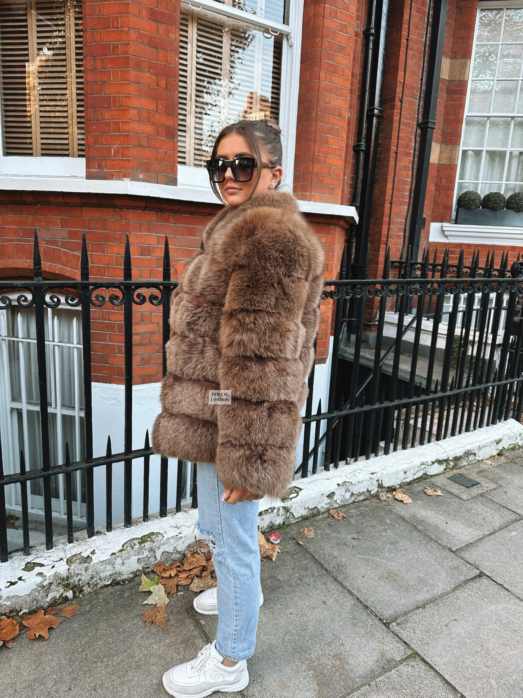 brown long coat